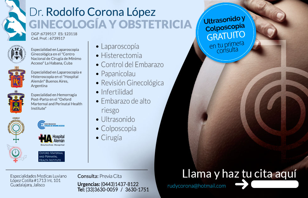 Dr. Rodolfo Corona López Ginecólogo Obstetra Colposcopista en Guadalajara Jalisco México