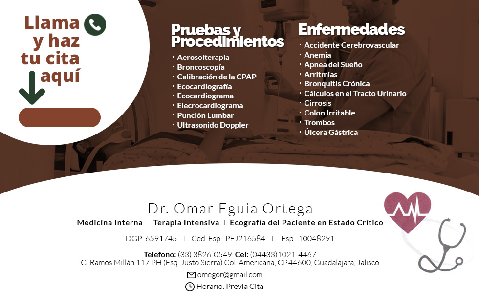Dr. Omar Eguia Ortega Medicina Interna Terapia Intensiva Guadalajara Jalisco Mexico