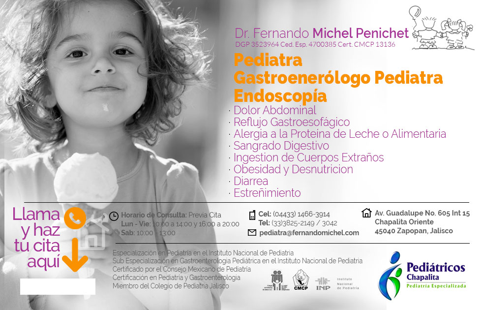 Pediatra Gastroenterologo Endoscopista Dr. Fenrando Michel Penichet Guadalajara Jalisco