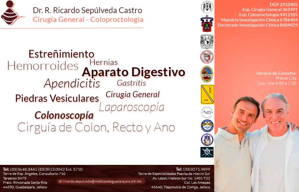 Dr. Rogelio Ricardo Sepulveda Castro, Cirujano General Coloproctologo, Guadalajara, Jalisco